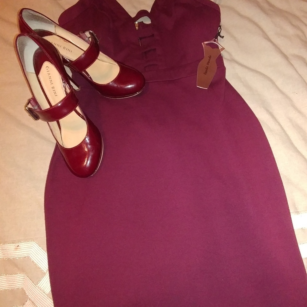 Burgundy Mini Dress